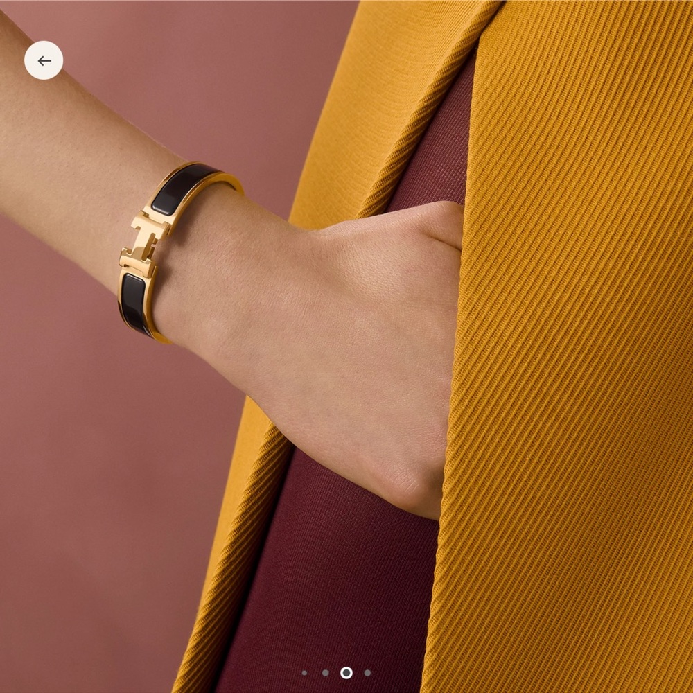 Hermes Clic H Bracelet noir/gold PM